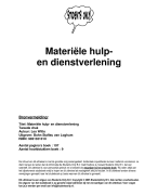 Materiele hulpverlening en dienstverlening Samenvatting 