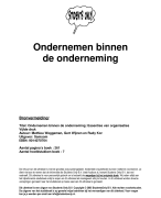 Ondernemen binnen de onderneming Samenvatting 
