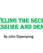 The Secrets of Pressure and Density