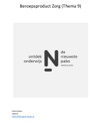 Beroepsproduct Thema 9 PABO 3