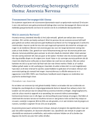onderzoeksverslag anorexia nervosa