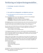 samenvatting VERKLARING- EN HULPVERLENINGSMODELLEN