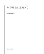 Samenvatting Mens en Leren 2