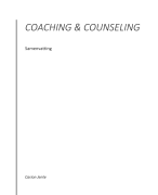 Samenvatting Coaching & Counseling