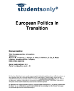 European Politics In Transition Samenvatting