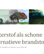 ANW (algemene natuur wetenschappen) presentatie over de mogelijkheid om waterstof te gebruiken als schone alternatieve brandstof