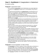 Samenvatting aardrijkskunde - Hoofdstuk 4: Vraagstukken in Nederland - De wereld van, vwo 5