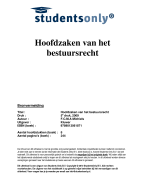 Hoofdzaken van het bestuursrecht Samenvatting