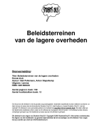 Beleidsterreinen van de lagere overheden Samenvatting 