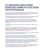 ATI MEDSURG PROCTORED EXAM 2023 COMPLETE SOLUTION WITH RATIONALES