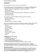 Samenvatting van 'Psychologie een inleiding' 