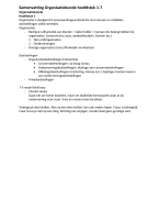 Samenvatting Inleiding Organisatiekunde Hoofdstuk 1-7 