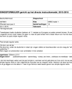 lesvoorbereiding formulier