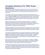 Complete Solutions For TNCC Exam  Questions 