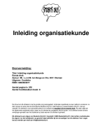 Inleiding organisatiekunde Samenvatting 