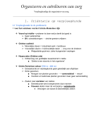 Organiseren en Coördineren van zorg - 1V