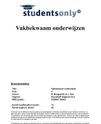 Vakbekwaam onderwijzen 841 Samenvatting 