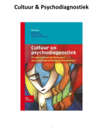 Samenvatting Cultuur en Psychodiagnostiek