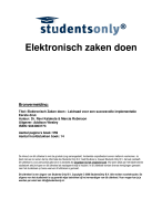 Elektronisch zakendoen Samenvatting 