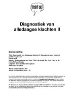 Diagnostiek van alledaagse klachten Samenvatting 