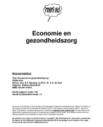 Economie en gezondheidszorg Samenvatting 
