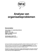 Analyse van organisatieproblemen Samenvatting 