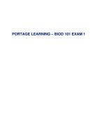 PORTAGE LEARNING – BIOD 101 EXAM 1