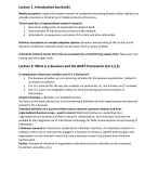 Summary lectures book and papers VCT