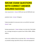 NRCME EXAM QUESTIONS WITH CORRECT ANSWER ASSURED SUCCESS.