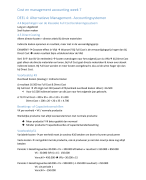 Cost en Management Accounting Week 7