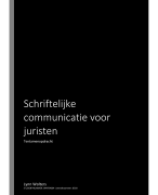 Schriftelijke communicatie voor juristen (cijfer: 6,5)