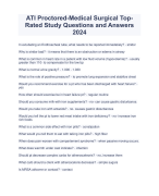 ATI Proctored-Medical Surgical Top-Rated Study Questions and Answers 2024