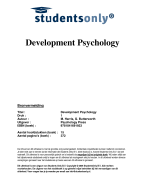 Development Psychology Samenvatting 