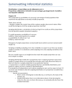 Summary Inferential statistics