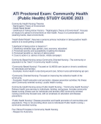 ATI Proctored Exam: Community Health (Public Health) STUDY GUIDE 2023