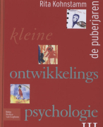 Kleine ontwikkelingspsychologie De puberjaren Samenvatting