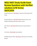 WGU D027 Study Guide Exam Review Questions with Verified solutions (178 Terms) 2023\2024