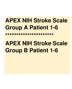 APEX NIH Stroke Scale Group A Patient 1-6 APEX NIH Stroke Scale Group B Patient 1-6