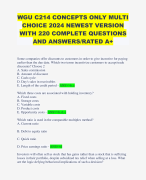 WGU C214 CONCEPTS ONLY MULTI CHOICE 2024 NEWEST VERSION WITH 220 COMPLETE  QUESTIONS AND ANSWERS/RATED A+ / NURSING - Knoowy