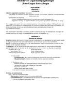 Arbeids en Organisatiepsychologie uitwerkingen hoorcolleges