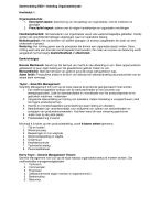 Inleiding Organisatiekunde BED1