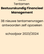 Nieuw Tentamen NCOI Bestuurskundig Financieel Management 2023/2024 - 35 nieuwe vragen antworoden zelf opzoeken