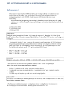 WFT Hypothecair Krediet 2016/2017 4 Proefexamens(vragen/antwoorden/feedback)