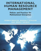 Samenvatting International Human Resource Management Briscoe h1 tm h5