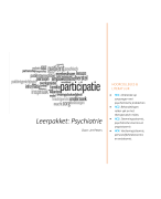 Samenvatting leerpakket Psychiatrie