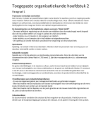 H2 toegepaste organisatiekunde