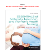 Test Bank For Essentials of maternity newborn and women's health nursing 5th Edition By Susan Ricci |All Chapters,  Year-2023/2024|