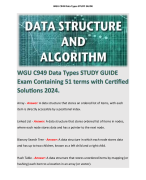 WGU C949 Data Types STUDY GUIDE Exam Containing 51 terms with Certified Solutions 2024. 