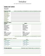 Intake formulier