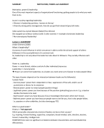 Extensive summary Motivation Power and Leadership